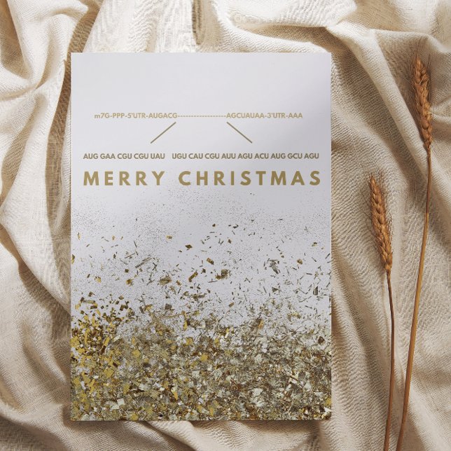 Cartão De Festividades Biologia do mRNA feliz natal (Criador carregado)
