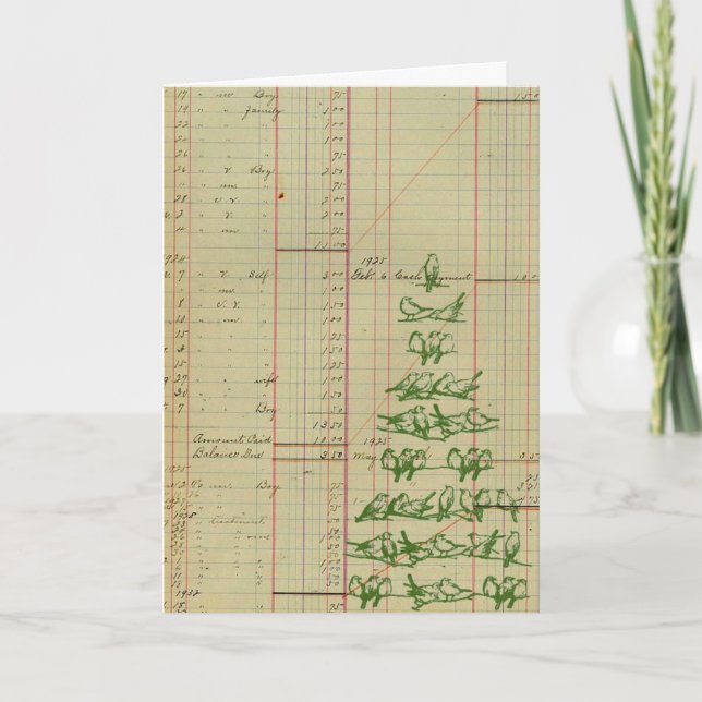 Cartão De Festividades Bird Tree Christmas (Frente)