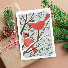 Cartão De Festividades Birds of a Feather Holiday Greeting Card