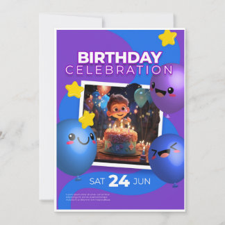 Cartão De Festividades Birthday Invitation 