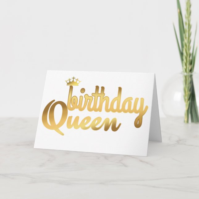 CARTÃO DE FESTIVIDADES BIRTHDAY QUEEN CARTE (Frente)