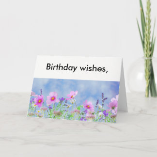 Cartão De Festividades Birthday wishes flower card