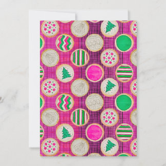 Cartão De Festividades Biscoitos de Açúcar Pintados à Mão Festivos em Ros