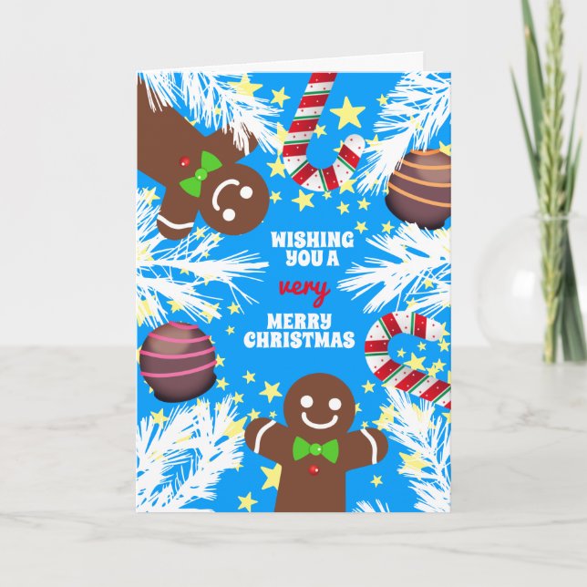 Cartão De Festividades Biscoitos de Natal doces panificação de chocolate  (Frente)