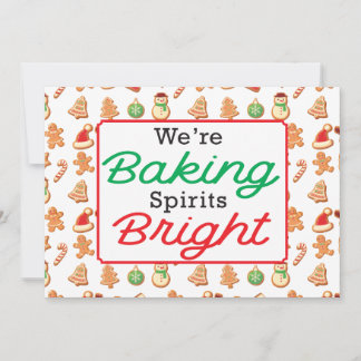 Cartão De Festividades Biscoitos de Natal Fazendo Espíritos Brilhantes