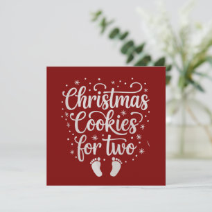 Cartão De Festividades Biscoitos de Natal para Dois Gestação Gravidez Nat