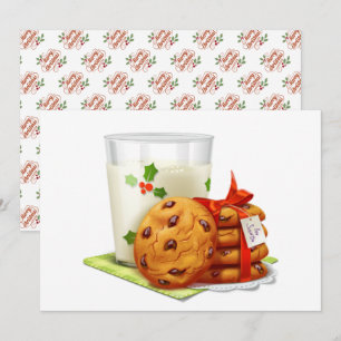 Cartão De Festividades Biscoitos de Natal para o Papai Noel