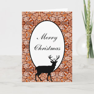 Cartão De Festividades Biscoitos de pão de Natal/Stag
