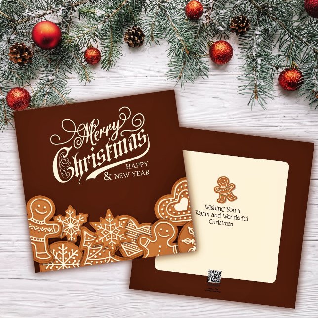 Cartão De Festividades Biscoitos de Pão-de-Pão de Natal (Criador carregado)