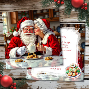 Cartão De Festividades Biscoitos do Papai Noel e da Mamãe Noel, Chocolate