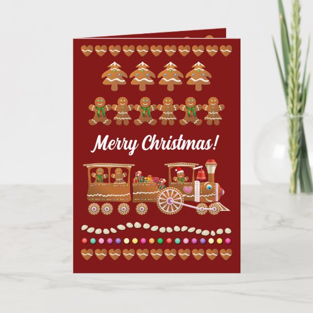 Cartão De Festividades Biscoitos Polar Express (Frente)