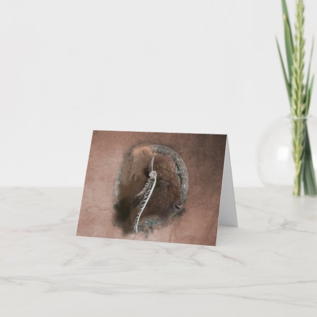 Cartão De Festividades Bison II - Notecard (Frente)