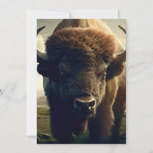 Cartão De Festividades Bison Painting