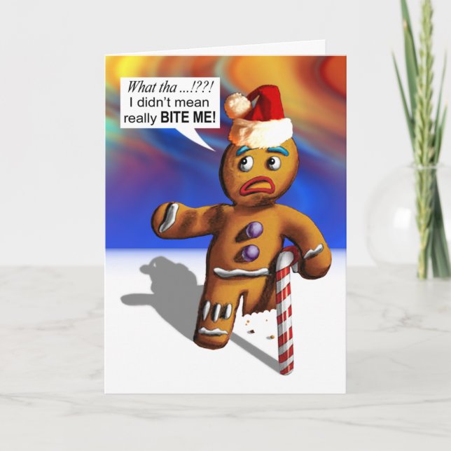 Cartão De Festividades Bite Me (Frente)