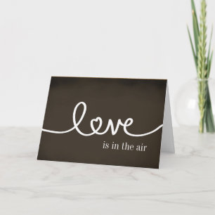 Cartão De Festividades Black Chalkboard Handwritten Love Valentines Card
