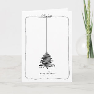 Cartão De Festividades Black Christmas Tree