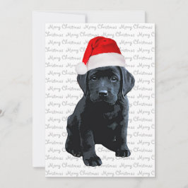 Cartão De Festividades Black Lab Feliz Natal Papais noeis de Cachorro Lab