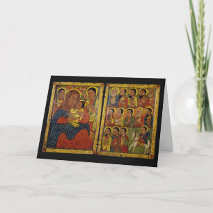 Cartão De Festividades Black Madonna with Jesus Christmas Card