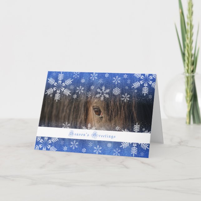 Cartão De Festividades Black Mustang - 5x7 Holiday Card (Frente)