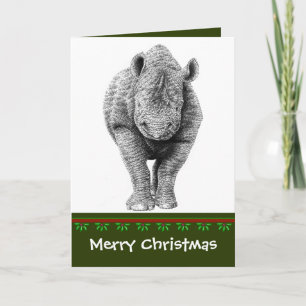 Cartão De Festividades Black Rhino Christmas Card