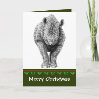 Cartão De Festividades Black Rhino Christmas Card