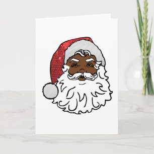 Cartão De Festividades black santa claus