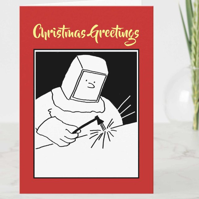 Cartão De Festividades Blacksmith ou Welder Christmas Card (Criador carregado)