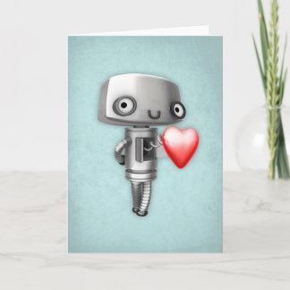 Cartão De Festividades Blank Art Card - Robot Love