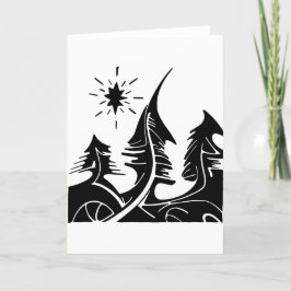 Cartão De Festividades Blank Christmas Card – Evergreen Trees