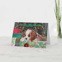 Cartão De Festividades Blenheim Christmas Puppy