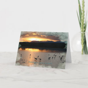 Cartão De Festividades Blessed by Cranes