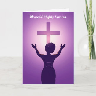 Cartão De Festividades Blessed & Highly Favored Mother's Day Card