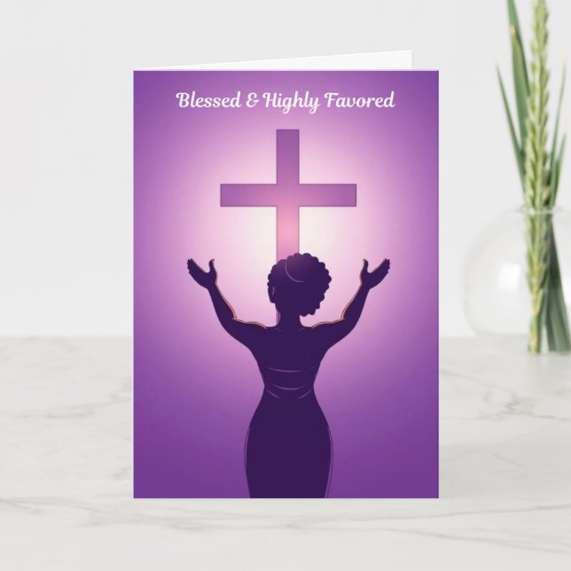 Cartão De Festividades Blessed & Highly Favored Mother's Day Card (Frente)