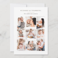Blessed & Thankful multi photo holiday card