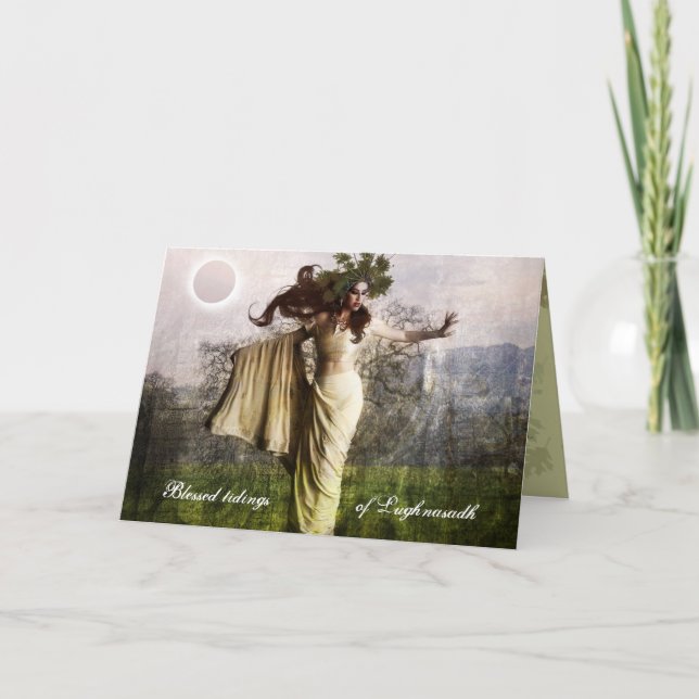 Cartão De Festividades Blessed Tidings of Lughnasadh (Frente)