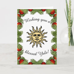 Cartão De Festividades Blessed Yule Greeting Card