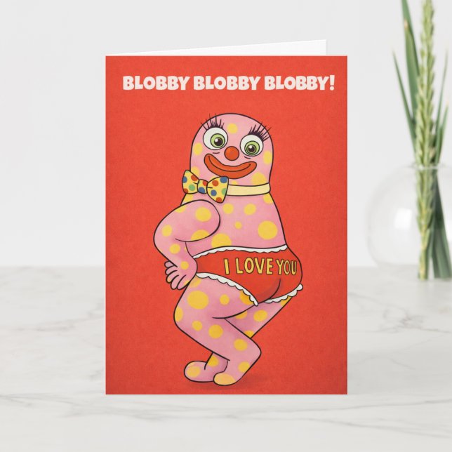 Cartão De Festividades Blobby Blobby Blobby! (Frente)
