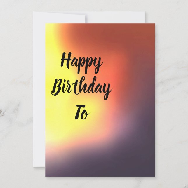 Cartão De Festividades Bloco de aniversário (Frente)