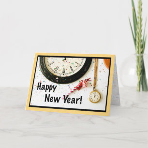 Cartão De Festividades Blocos de feliz ano novo