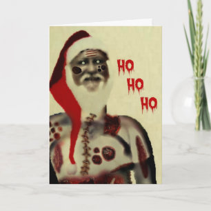 Cartão De Festividades Bloody Zombie Santa Claus