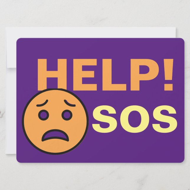 Cartão De Festividades bloqueio rodoviário, sinal de socorro (Frente)