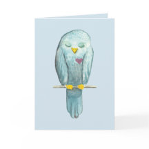 Blue Bird Original Watercolor Valentine's Card