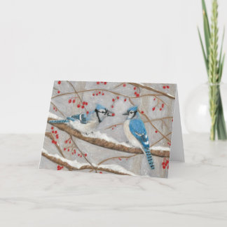 Cartão De Festividades Blue Jays pelo artista autístico Marcy Deutsch