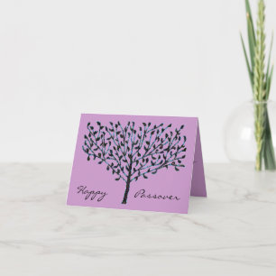 Cartão De Festividades Blue Mosaic Tree Passover Card
