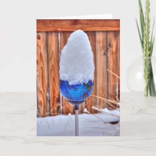 Cartão De Festividades Blue Snowcone (Frente)