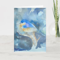 Bluebird Watercolor Art