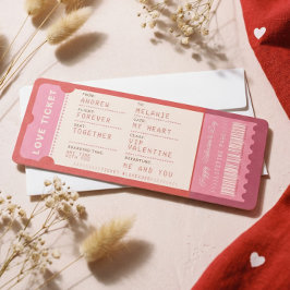 Cartão De Festividades Boarding Pass To Love Plane Ticket Valentine's Day