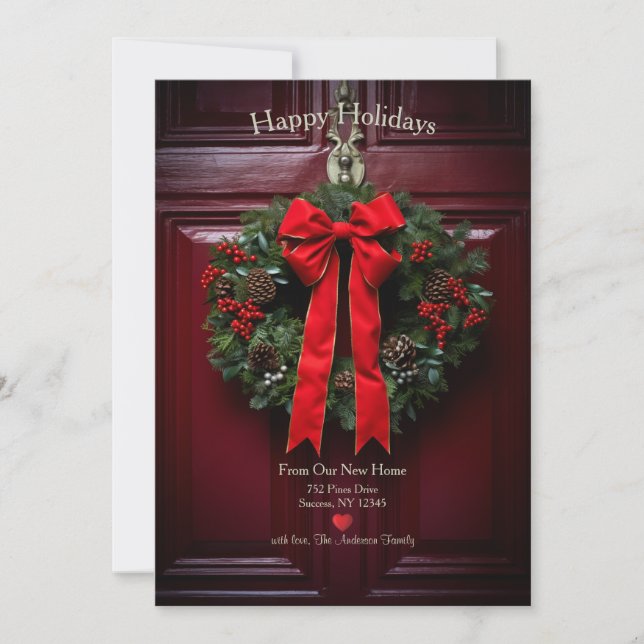 Cartão De Festividades Boas Festas da Nova Casa (Frente)