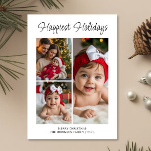 Cartão De Festividades Boas Festas Personalizadas Família Foto Saudação