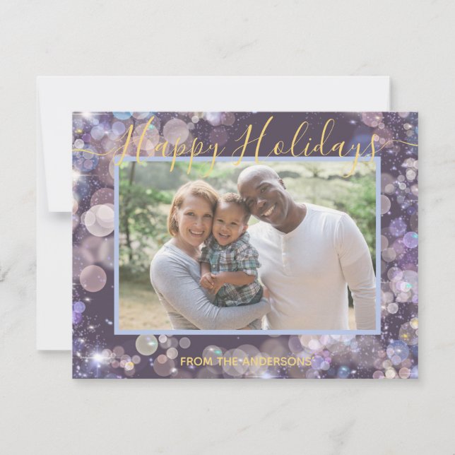 Cartão De Festividades Boas Festas sua foto e mensagem personalizada (Frente)